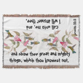 Scripture Jeremiah 33:3 de Blanket van de Throw Deken (Voorkant)