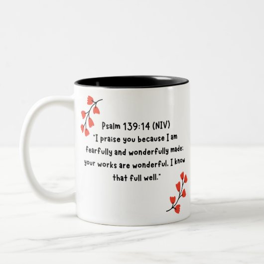 Scripture Mug Tweekleurige Koffiemok (Links)