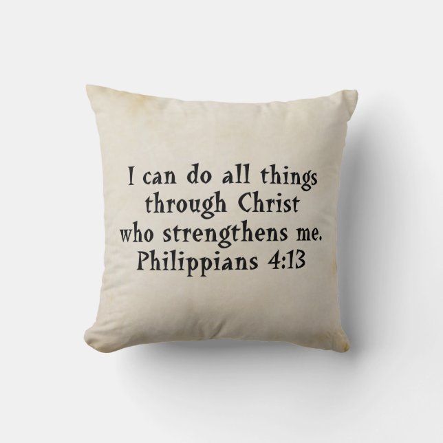 scripture philippians 4:13 kussen (Voorkant)