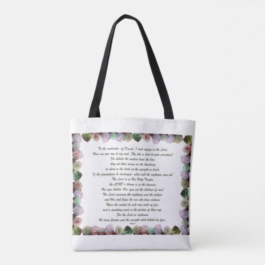 Scripture, Psalm 11, Colorful Rozen Draagtas (Achterkant)