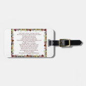 Scripture, psalm 11, Flowerful Bagagelabel (Voorkant horizontaal)