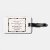 Scripture, psalm 11, Flowerful Bagagelabel (Achterkant horizontaal)