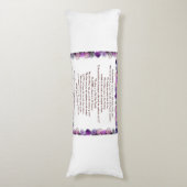 Scripture, Psalm 11, Purple Roses Lichaamskussen (Voorkant Verticaal)