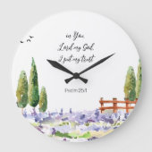 Scripture Psalm 25:1, ik zet Mijn Vertrouwelijke B Grote Klok (Voorkant)