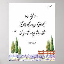 Scripture Psalm 25:1, ik zet Mijn Vertrouwelijke B