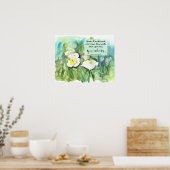 Scripture Song of Solomon White Poppies Poster (Keuken)