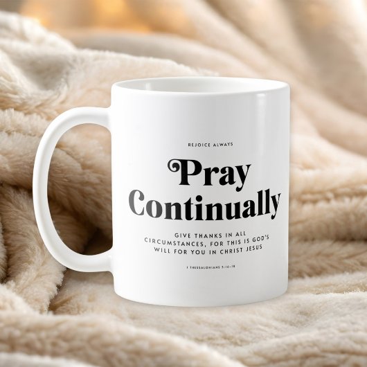 Scripture Verse 1 Thessalonians 5:16-18 Mug Koffiemok