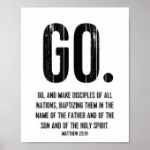 Scripture Verse, Matthew 28:19, Go Poster (Voorkant)