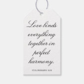 Scripture Wedding Centerpiece, Bridal Shower Decor Cadeaulabel (Voorkant)