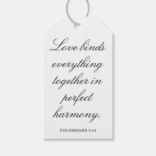 Scripture Wedding Centerpiece, Bridal Shower Decor Cadeaulabel (Voorkant)