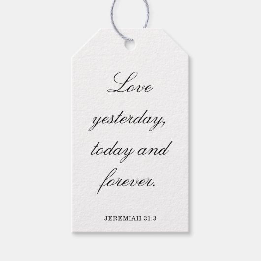 Scripture Wedding Centerpiece, Bridal Shower Decor Cadeaulabel (Voorkant)