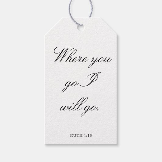 Scripture Wedding Centerpiece, Bridal Shower Decor Cadeaulabel (Voorkant)