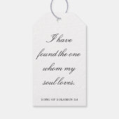 Scripture Wedding Centerpiece, Bridal Shower Decor Cadeaulabel (Achterkant)