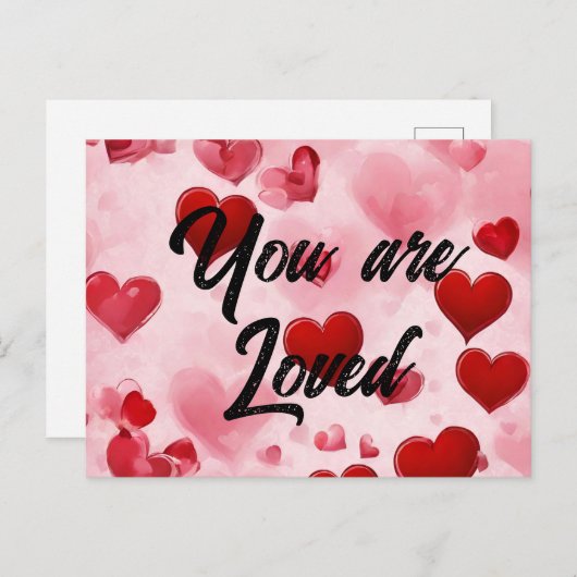 Scriptuur begroeting post Kaart U bent geliefd (Voorkant / Achterkant)