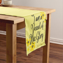 Scriptversie Verse Yellow Gold Table Runner