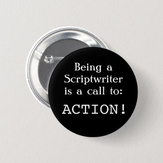 Scriptwriter: Bel naar actie! Ronde Button 5,7 Cm (Voorkant /achterkant)