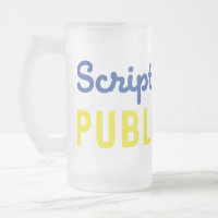 Scriptwriters die Blauwe/gouden Mok van de Bier pu