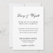 Scripty Black & White Faire-part de mariage modern (Devant)