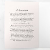 Scripty Celebration of Life Program Drieluik Uitnodiging (Binnenzijde eerst)