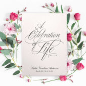 Scripty Celebration of Life Program Drieluik Uitnodiging