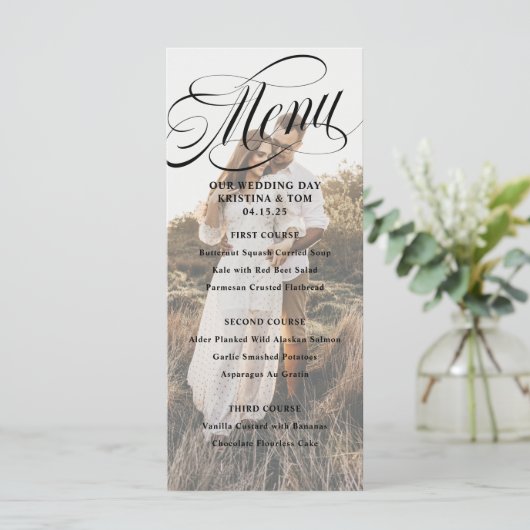 Scripty Photo Wedding Day Menu (Debout devant)