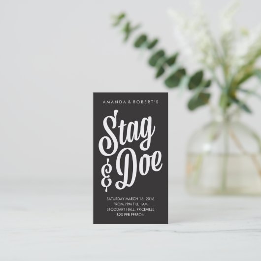 Scripty Stag & Doe Ticket (Staand voorkant)