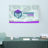 Scriveremo logo en achtergrond spandoek (Beurs)