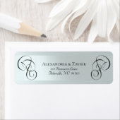 Scroll Calligraphy Adreslabels - Zilver Etiket (Insitu)