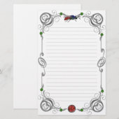 Scroll Cuckoo Wasp Lined Briefpapier (Voorkant / Achterkant)