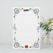 Scroll Cuckoo Wasp Lined Briefpapier (Staand voorkant)