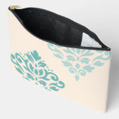 Scroll Damask Art I Teals op Cream Etui (Open)