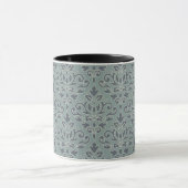 Scroll Damask Big Pattern (omtrek) CRM Blauw Blauw Mok (Midden)