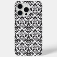 Scroll Damask Black op White Pattern