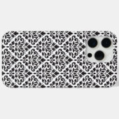 Scroll Damask Black op White Pattern Case-Mate iPhone Case (Achterkant (horizontaal))