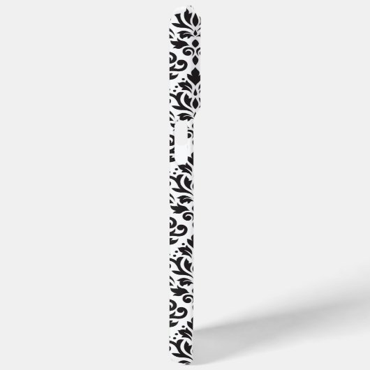 Scroll Damask Black op White Pattern Case-Mate iPhone Case (Achterkant / Rechts)