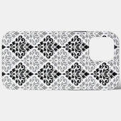 Scroll Damask Grote Patroon Zwart Grijs Wit Case-Mate iPhone Case (Achterkant (horizontaal))