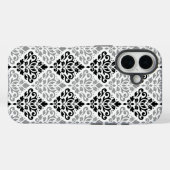 Scroll Damask Grote Patroon Zwart Grijs Wit Case-Mate iPhone Case (Achterkant (horizontaal))