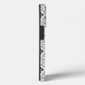 Scroll Damask Grote Patroon Zwart Grijs Wit Case-Mate iPhone Case (Achterkant / Rechts)