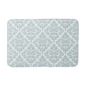 Scroll Damask Grote PTN Grijze Lijn Eend Ei Blauw  Badmat (Voorkant)