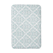 Scroll Damask Grote PTN Grijze Lijn Eend Ei Blauw  Badmat (Voorkant Verticaal)