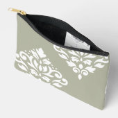 Scroll Damask Kunst I Wit op Groen Etui (Open)