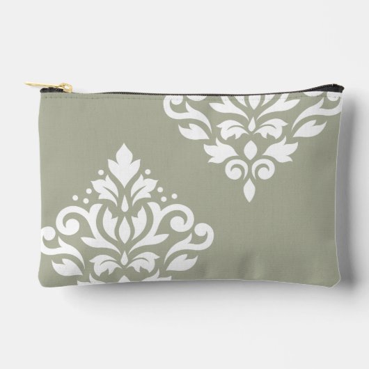 Scroll Damask Kunst I Wit op Groen Etui (Voorkant)
