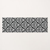 Scroll Damask LG Patroon Wit op Zwart Yogamat (Achterkant (horizontaal))