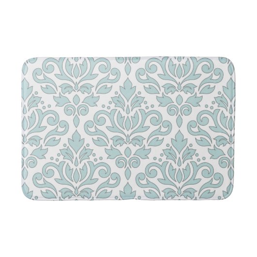 Scroll Damask Lg Ptn Grey Line Duck Eg Blue Wt Badmat (Voorkant)