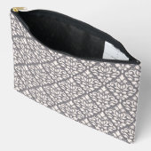 Scroll Damask Pattern Cream op Grijs Etui (Open)