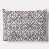 Scroll Damask Pattern Cream op Grijs Etui (Achterkant)
