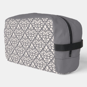 Scroll Damask Pattern Cream op Grijs Toilettasje