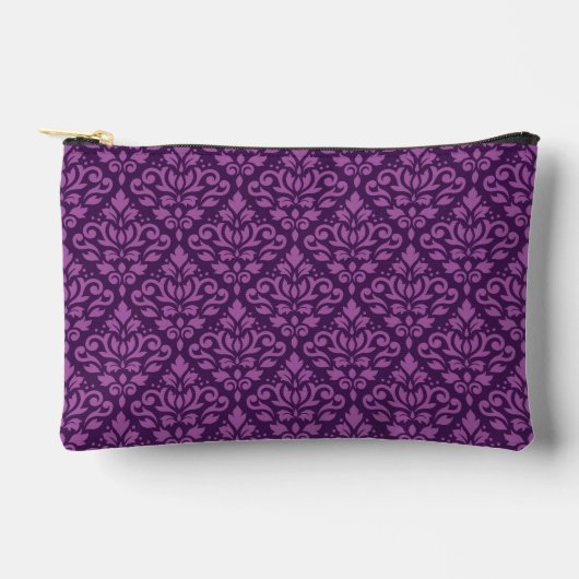 Scroll Damask Pattern Lt op DK Plum Etui (Voorkant)