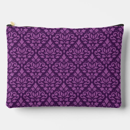Scroll Damask Pattern Lt op DK Plum Etui (Voorkant)