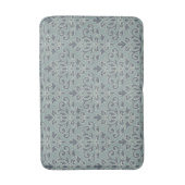 Scroll Damask Pattern (overzicht) Cream Blues Blau Badmat (Voorkant Verticaal)
